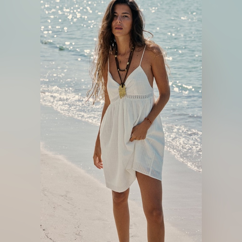 ZARA LACE INSERT MINI DRESS